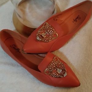 SALLY'S PEACH LOAFERS